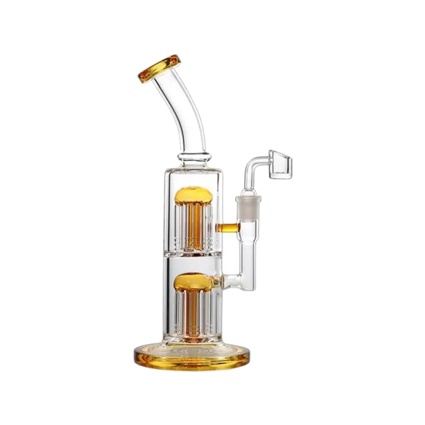 10 inch Thick Glass Water Pipe Double Arm Tree Perc Bong Bubblers Heady Recycler Oil Dab Rigs for Smoking with 14mm Banger