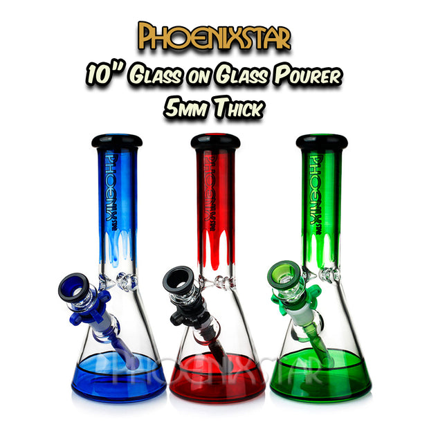 10" Glass on Glass Pourer 5mm Thick