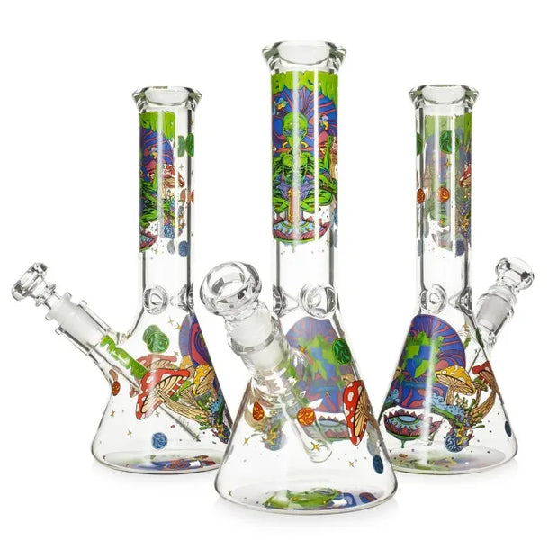 10" Portable Decal Bong with Ice Catcher
