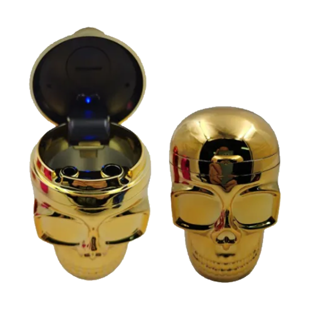 Ashtray Gold Skull Design 12cm