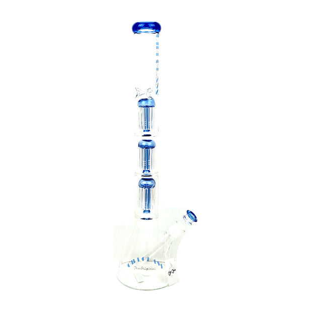 Gilli Glass | 3 Layers 8 Arm Trees | Glass Bong 18mm Female Joint With Bowl And Downstem