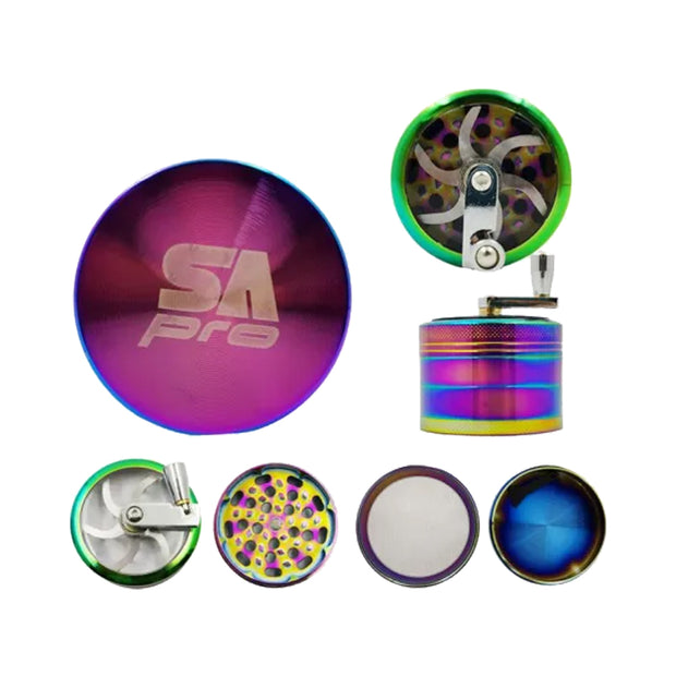 Grinder SA Pro Rainbow 4 Piece With Handle 6.3cm