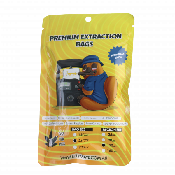 Premium Extraction Bags – Extra Heavy Duty Rosin Bags 120 Micron by Billy Mate